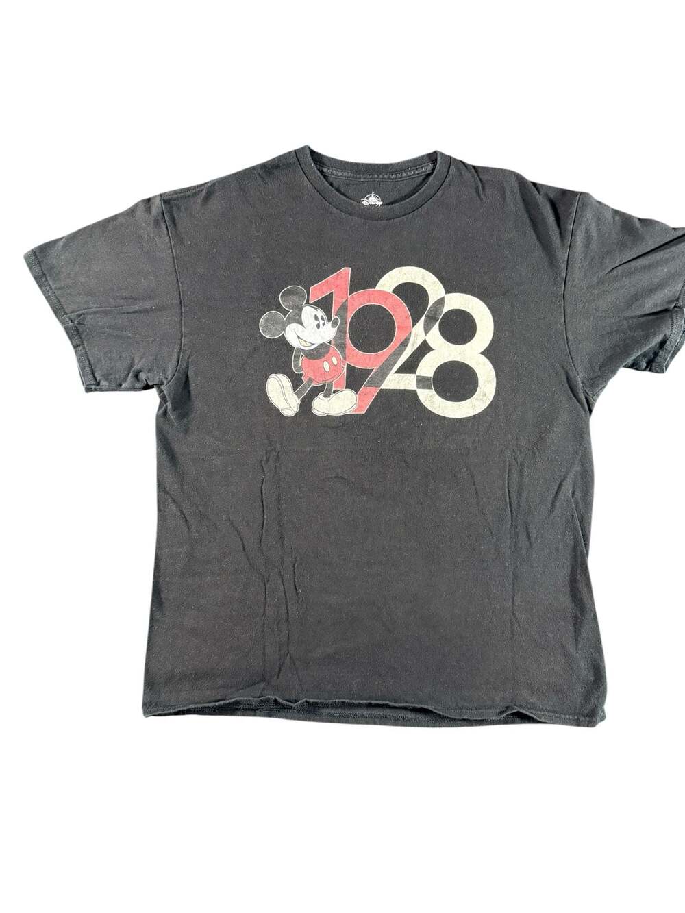 Disney Mickey Mouse 1928 Graphic T-Shirt Black Size Large